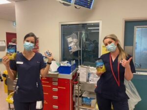 Nurses giving thumbs up